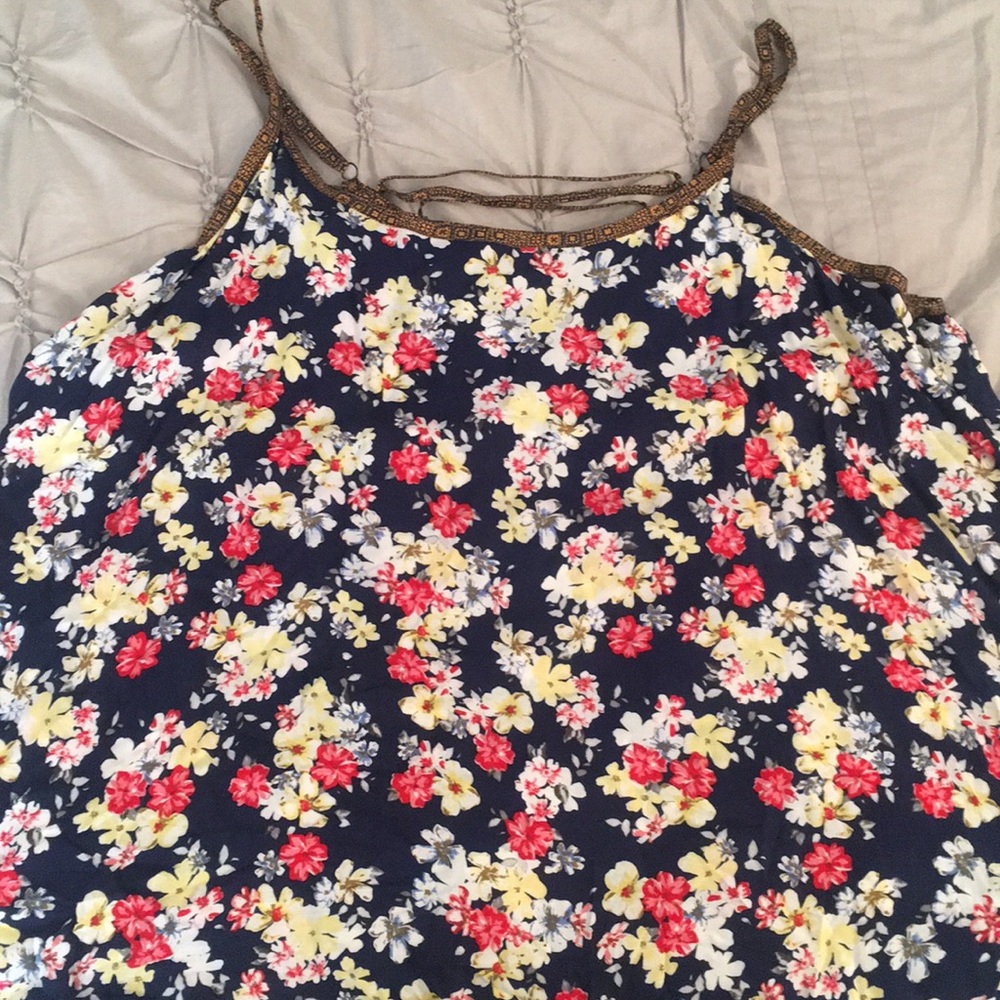 Dark floral tank top